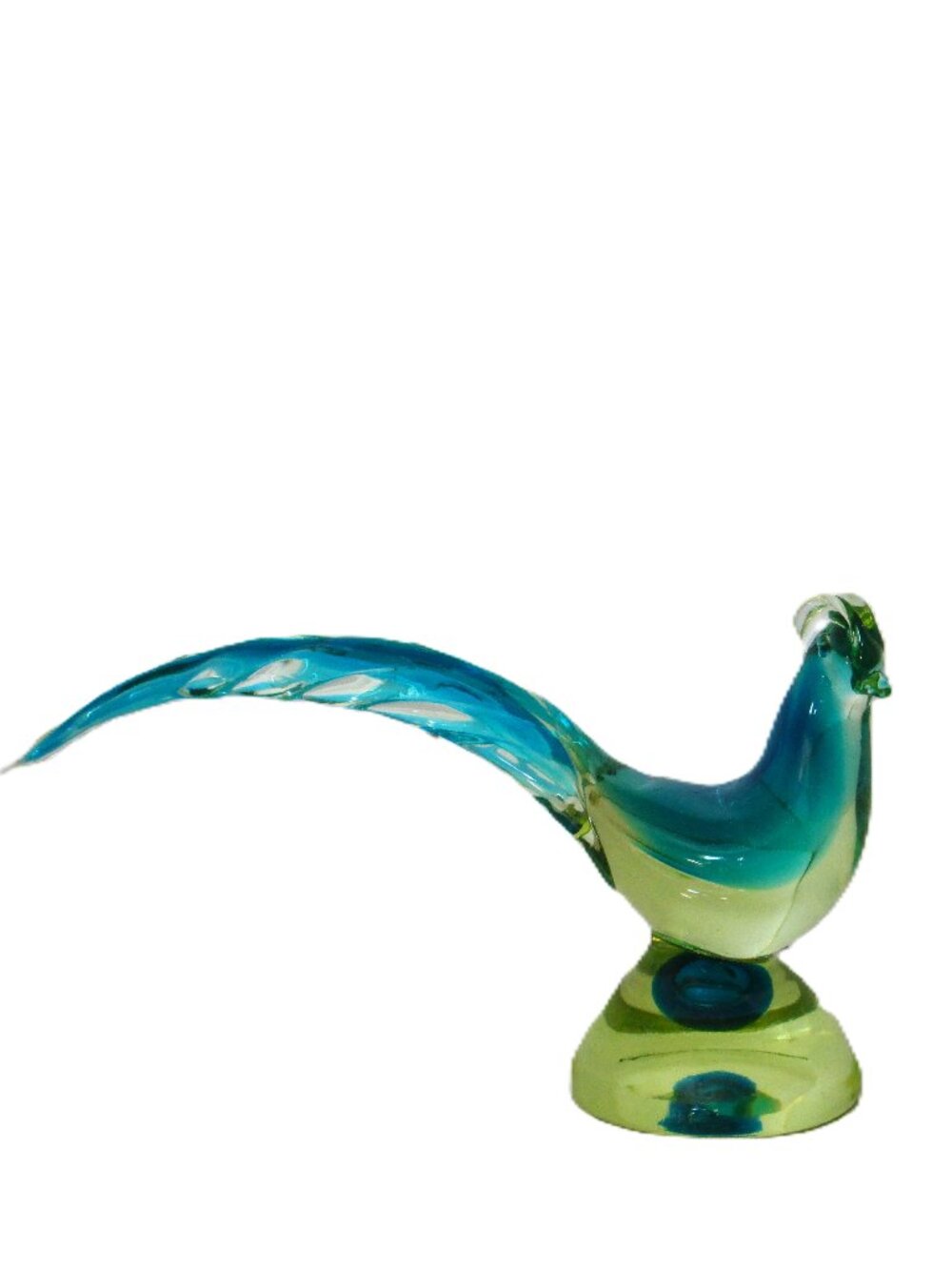 Italian Murano Sommerso Art Pheasant Glass figurine